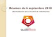 Réunion du 6 septembre 2018 - Club EBIOS · Réunion du SC 27 à Wuhan Réunion plénière tenue à Wuhan (Chine) du 16 au 24 avril 2018. 21 représentants français présents, ce