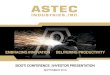 EMBRACING INNOVATION DELIVERING PRODUCTIVITY · in Astec's markets. These forward-looking statements reflect management’sbeliefs and assumptions. They are not guarantees of performance