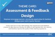 THEME CARD: Assessment & Feedback Design · Transforming assessment and feedback: enhancing integration and empowerment in the first year viewpoints.ulster.ac.uk/resources S W O T