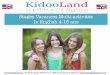 Stages Vacances Multi-activités In English 4-16 ans · Stages Vacances Multi-activités KIDOOLAND VALLAURIS • English is Fun 4-12ans cours, loisirs , sports • Excel in English