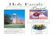 Holy Family · 2017. 11. 14. · awareness of God’s goodness, & may we respond to that goodness by coming to thank Him each weekend at the Eucharist, our ritual of THANKS-GIVING!