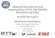 Advanced Development and Implementation of the High ... · 2. Robot control system and interface. 1. Integration of HMMR hardware. 3. Developed man-portability around shipyard . 4