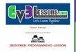 BEGINNER PROGRAMMING LESSON · 2020. 7. 5. · 2 Button is pressed in True False False 3 Button is released, and program reads sensor False True True 4 Button is still released, and