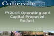 FY2016 Operating and Capital Proposed Budget · Capital Proposed Budget ... •Review by State auditors ... Original FY16 Budget Revised FY16 Budget Budget Adjustment Legislative
