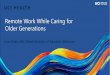 Remote Work While Caring for Older Generations...• Mental health (anxiety and depression, loss of social life) • Altered careers/life course Caregiving Role Disclosure Impact on