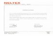 CERTIFICATION - Neltex Saniguard S-100… · CERTIFICATION This is to cer!fy that NELTEX Development Co. Inc. is producing Neltex Saniguard 8055 High Impact uPVC Sanitary Pipe Series