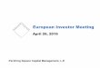 European Investor Meeting · This presentation contains information and analyses relating to some of the Pershing Square funds’ positions. Pershing Squar e may currently or in the
