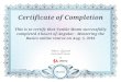 Certificate of Completion This is to certify that Vanike ... · Vishwas Gopinath, Instructor Udemy certificate no UC-HXWD2R9 certificate "de.mWUC-HXVVD2R9 