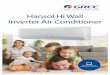 Hansol Hi Wall Inverter Air Conditioner Hansol Heat Pumps 2… · Inverter air conditioners are more powerful and more energy efficient than fixed speed air conditioners. Gree G10