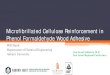 Microfibrillated Cellulose Reinforcement in Phenol Formaldehyde … Regional Confer… · • When using MFC/Soy/PF or PF Lower temperatures and press times are optimal • 1% MFC/Soy