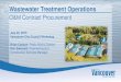 Wastewater Treatment Operations Presentation Title...Wastewater Treatment O&M Contract - 1 Presentation Title Subtitle (optional) Date Vancouver City Council Workshop/Public Hearing