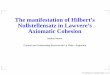 The manifestation of Hilbert’s Nullstellensatz in Lawvere ...workct/slides/Menni.pdf · ﬁnite products and p : C →b Set is hyperconnected and local. (Addendum: Sufﬁcient Cohesion