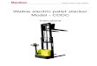 Walkie electric pallet stacker Model - CDDC · 2020. 8. 26. · Walkie electric pallet stacker Preface Dear customers: In order to make you operate the product correctly and safely,