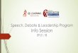 Speech, Debate & Leadership Program Info Session · 9/1/2018  · Speech, Debate & Leadership Program Info Session 09.01.18. To download today’s presentation, scan this code. uQDLearningExecutive