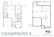 CHAMPAGNE A...Covered Porch Bath Ensuite Great Room 17'3" x 30'0" (12' Ceiling) Dining Room Master Bedroom 13'0" x 18'0" Optional Gas Fireplace (10' Tray Ceiling) The Champagne - Main