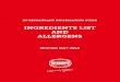 INGREDIENTS LIST & ALLERGENS · 3 WIMPY INGREDIENTS LIST & ALLERGENS BEEF PRODUCT NAME INGREDIENTS LIST ALLERGENS (See text in bold) Wimpy Hamburger Patty Beef (99%), Salt, Rusk [Wheat