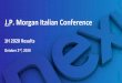 J.P. Morgan Italian Conference · 2020. 10. 2. · 4 Executive Summary 1H20 results highlights ISP merchant book deal successfully completed on June 30th EBITDA at 261.8 €M,-3.9%