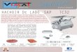 Hachoir-de-Labo-SAP-TC32- · PDF file 2019. 8. 7. · TC 32 Tension Tension Moteur Motor Débit théorique Theorical debit 600 Kg/h Dimensions Size 47x30x45cm Ø de sortie Exit 98