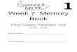 Week 7: Memory Book - School Webmasters...Week 7: Memory Book First Grade Thematic Unit 5/18 - 5/22 Student Name:_____ Teacher Name:_____ First Grade Daily Schedules 2. First Grade