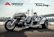 THE TOURING TRIKE - rewaco Trikes · The RF1 GT TOURING shown contains the following equipment options: Engine: ATM Turbo 103 kW (140 HP) • Frame: COMFORT • Equipment: TOURING