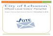Lebanon, OR Voters Pamphlet – November 6, 2018 General ... · Lebanon, OR Voters Pamphlet – November 6, 2018 General Election . Oregon Vote. City of Lebanon Official Local Voters’