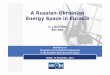 A Russian-Ukrainian Energy Space in Eurasia · the period until 2030 vDevelopment of a comprehensive model platform - analytical tool for the elaboration ... GDP Energy Intensities