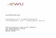 AGENDA - CWU: Home...Motions Not Admitted to the Agenda – Motions 9-11 23 * * * * * * * * Welcome from the General Conference Standing Orders Committee Dear Colleagues, Welcome to