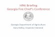HPAI Briefing Georgia Fire Chief’s Conferencetraining and to assist with national response ... •Foaming Training, Poultry 101 •GFC Training on IMT positions . Disposal Coordination