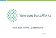 Fiscal 2017 Second Quarter Results · 2019. 3. 6. · Net earnings and Net earnings per common share - diluted figures are attributable to Walgreens Boots Alliance, Inc. 5. All comparable