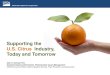 Supporting the U.S. Citrus Industry, Today and Tomorrow · 2018. 7. 17. · U.S. Citrus Industry, Today and Tomorrow. Citrus greening. Asian citrus psyllid. Citrus canker. Sweet orange