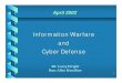 Information Warfare and Cyber DefenseSprint AT&T Long Haul Communications ... 1992 1996 1998 2000 286 386 486 Pentium P6 Pentium 4 286k 1MB 4MB 16MB 64MB 256 MB 384 DRAM MB CPU (Source: