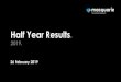 Half Year Results. · Macquarie Telecom Group Key Business Highlights. Half Year Results 2019 2 Nine consecutive halves of revenue and profit growth EBITDA CAGR of 17.8% over the