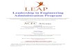Leadership in Engineering Administration Program · reflecting on LEAP lessons learned and career goals. 7th Annual Leadership in Engineering Administration Program Bill McMullen