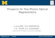 Prospects for Two-Photon Optical Magnetometryealden/cvspecs/2011DAMOP.pdf · Energy Spacings 1S 0 ... magnetometry are made accessible with a two-photon excitation scheme. • Applications
