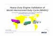 Heavy-Duty Engine Validation of World Harmonized Duty ...€¦ · CEC RF-06-99 diesel fuel, sulphur below 10 ppm ... The agreement of both procedures (full flow / CVS and raw gas