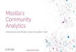 Community Mozilla's Analytics - GitHub Pagesgrimoirelab.github.io/slides/2018-02-02/8_CHAOSS... · chaoss.community About Mozilla Open Innovation The Open Innovation Team exists to
