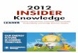 2012 INSIDER · which provides corporate lessons learned from 132 environmental and energy management leaders. We received more than 350 submissions for this year’s report. We wish