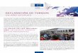 New DECLARACIÓN UE-TURQUÍA · 2017. 3. 23. · DECLARACIÓN UE-TURQUÍA UN AÑO DESPUÉS El 18 de marzo de 2016, los Jefes de Estado o de Gobierno de la UE y Turquía acordaron