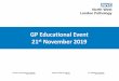 GP Educational Event 21st November 2019pathology.imperial.nhs.uk/uploads/images/2020/GP Educational Even… · Hypothalamic Pituitary Dysfunction Group III Hypergonadotropic hypoestrogenic
