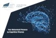Von Behavioral Finance zu Cognitive Finance · Theory “ „Disposition ... Cognitive Finance analysiert die neuronalen Auslöser hinter bekannten Phänomenen und Anomalien Vor dem