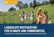 LANDSCAPE RESTORATION FOR CLIMATE AND COMMUNITIES Booklet a5.pdf · Sidhi’s livelihood assessment indicate that landscape restoration can create wage opportunities of 3.75 million