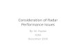 Consideration of Radar Performance Issues€¦ · Radar coverage within a specified airspace shall be defined as being achieved when the detection, quality and availability performance