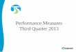 Performance Measures Third Quarter 2013€¦ · Goal: 0% Growth in Ridership Level . Result: 1.7% Decrease YTD . 3 . Ridership . 2010 = 517,192 2011 = 485,551 . 2012 = 490,110 . Proj