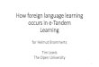 How foreign language learning occurs in e -Tandem Learning€¦ · • Tandem language learning takes place through authentic communication with a native speaker, who can correct
