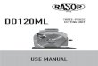 Manuale DD120ML EN - rasor-cutters.com€¦ · counterblade coated with titanium 2600 rev./min about 4 cm Three-phase-Asynchronous, 180 W (IP65-CL F) 0.52 A 4800 g 5000 g 1.5 mt LUX