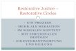 Restorative Justice – Restorative Circles€¦ · Restorative Justice – alte Traditionen Maori, Aborigines, Hawaianer elaborierte Systeme Indianer: Councils, Räte, Redekreise