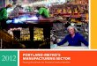 PORTLAND-METRO’S MANUFACTURING SECTOR€¦ · Manufacturing in the U.S. Manufacturing is good for workers Manufacturing jobs pay higher wages and offer more generous benefits than