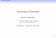 University of Grenoblepeople.scs.carleton.ca/~kranakis/IT/CF/pascal.pdfUniversity of Grenoble Number theory and cryptographic applications Main research interests •Applications of