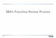 SBA’s Franchise Review Process€¦ · New Procedures 3 Lenders/CDCs will no longer have to review franchise agreement and other collateral documentation for affiliation between