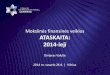 Mokslinės finansinės veiklos ATASKAITA: 2014-ieji...Spektroskopija Fizinių ir technologijos mokslų centras | 2015-ųjų vasario 26 d. Fizinių ir technologijos mokslų centras